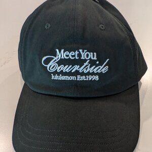 Meet You Courtside Lululemon Black Baseball Hat Cap S/M Small Medium NWT